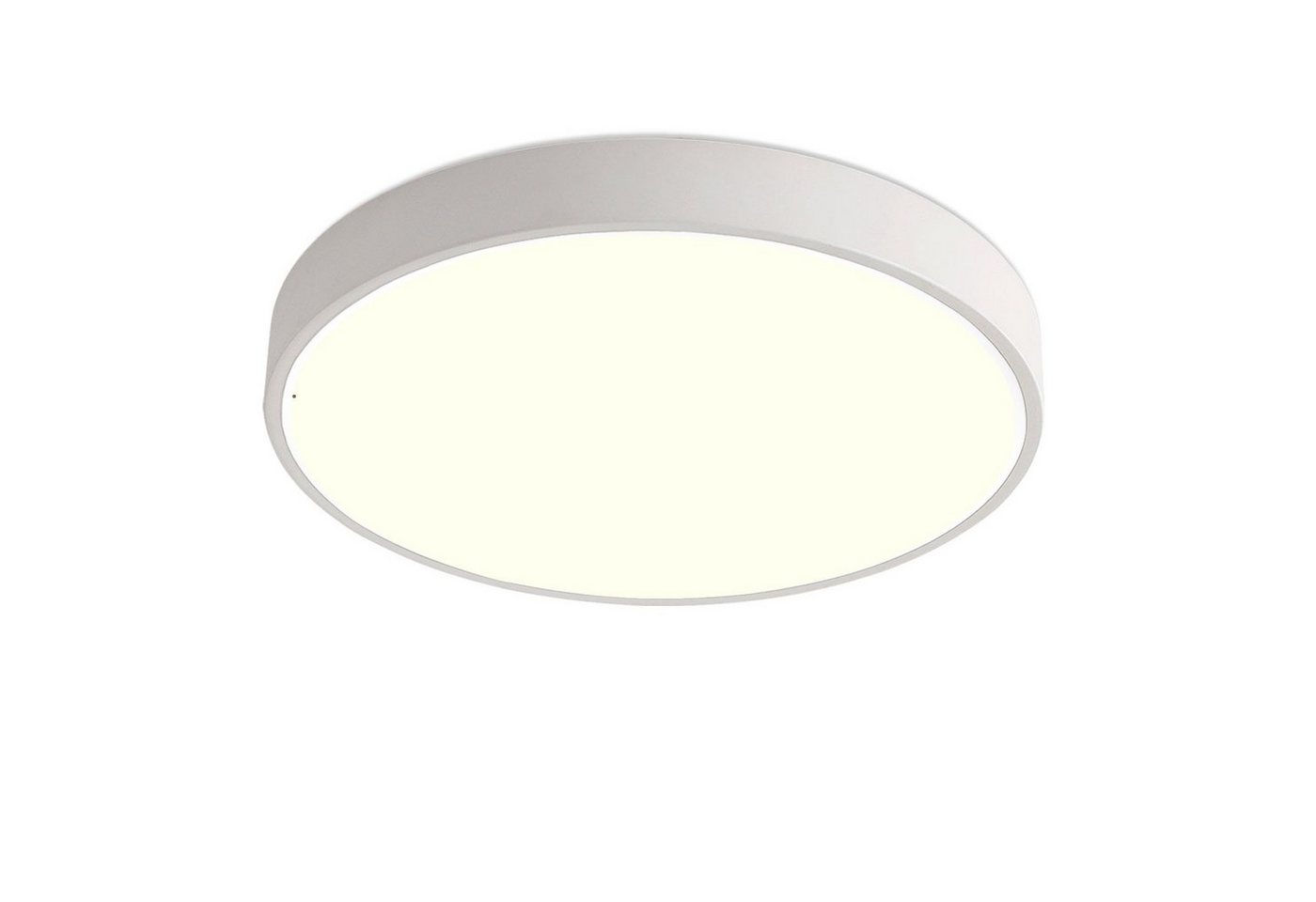 Natsen Deckenleuchte Runde LED Deckenlampe, 48W, Warmweiß 3000K, Schlafzimmer Lampe Küchenlampe 50x50x4 cm, Weiß von Natsen