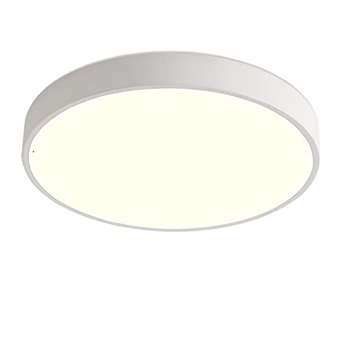 Natsen LED Deckenlampe Deckenleuchte 24W Warmweiß 3000K Ultraslim Ø30x4cm (Weiß) für Wohnzimmer Schlafzimmer Küche Büro Diele Flur von Natsen