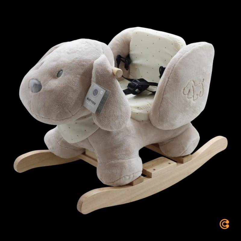 B-Ware Nattou Charlie Hund Vanille Schaukelpferd Schaukeltier Kinder Siehe Text/Foto von Nattou