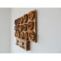 Wandgarderobe, Rustikale Garderobenleiste, Recycelte Anstecknadel Holz Mit Metallhaken von NatuGifts