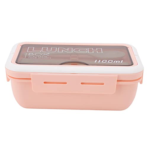 1100 ml Lunchbox, 2 Fächer, Bento-Box, isolierte Suppenaufbewahrung, koreanischer Stil, Lieblichkeit für Kinder, Erwachsene, Schule, Picknick, Camping, Reisen(Rosa) von Natudeco