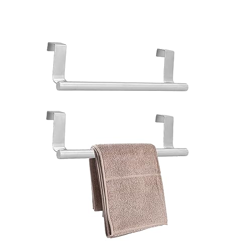 2 Stück Metall-Handtuchhalter, Badetuchstange, Handtuchhalter, Handtuchhalter über der Tür, Handtuch-Trockenregal, minimalistisches Design, Aufbewahrungsorganisator für Badezimmerschrank (23 cm) von Natudeco