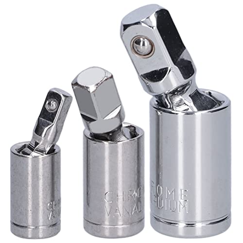 3PCS Universal Joint Socket Set Universal Joint Adapter Ratchet Socket Universal Sleeve Manual Tool Adapter 1/2 3/8 1/4 Conversion Tool von Natudeco