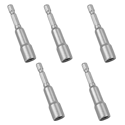 Natudeco 5-teiliges 7-mm-Magnet-Sechskant-Werkzeug-Set Stahl-Magnetbohrer-Adapter für elektrische Schraubendreher von Natudeco