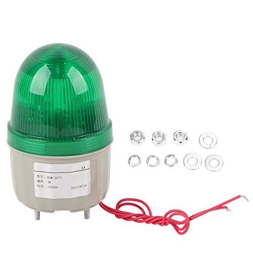 BERM Warnleuchte BEM-2071 LED Rotierende Blinkanzeige, Tragbare Rotierende Warnleuchte Zur Überwachung von 220 V AC(Grün) von Natudeco