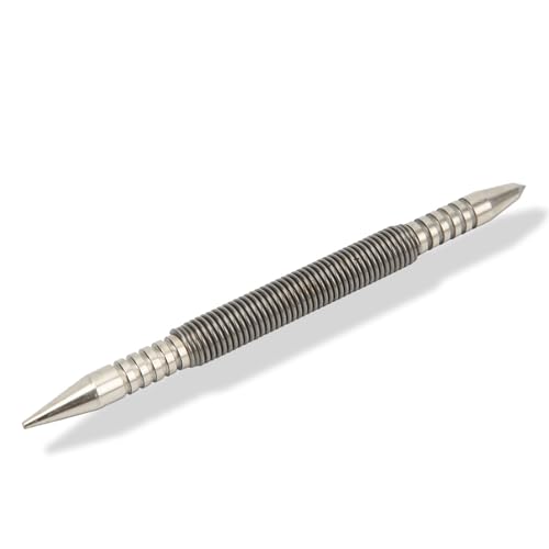 Doppelkopfkörner Körnerstanzer Nagelstanzwerkzeug Hammerloser Körner Federdesign Hohe Härte Kohlenstoffstahl Kompakter Körner für Heimwerker Holz Metall Glas Doppelkopfkörner Körnerstanzer Nagelstanzwerkzeug Hammerloser Körner Federdesign Hohe Härte Kohlenstoffstahl Kompakter Körner für Heimwerker Holz Metall Glas von Natudeco