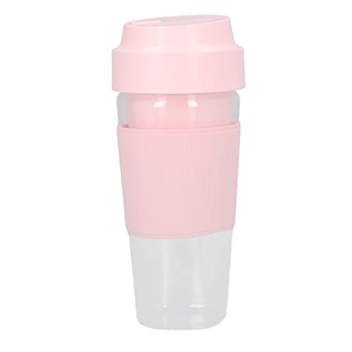 Elektrischer Entsafter Cup Mini Portable USB wiederaufladbarer Mixer Rosa Mischflasche für Shakes Obst Gemüse Frozen Yogurt 300ML von Natudeco