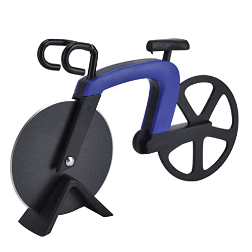 Fahrrad-Pizza-Schneidrad, Edelstahl, Antihaft-Schneidrad, Ausstellungsstand, Pizza-Schneidewerkzeug, Urlaub, Urlaub, Gadget, cooles Herrengeschenk(Ausländer) von Natudeco