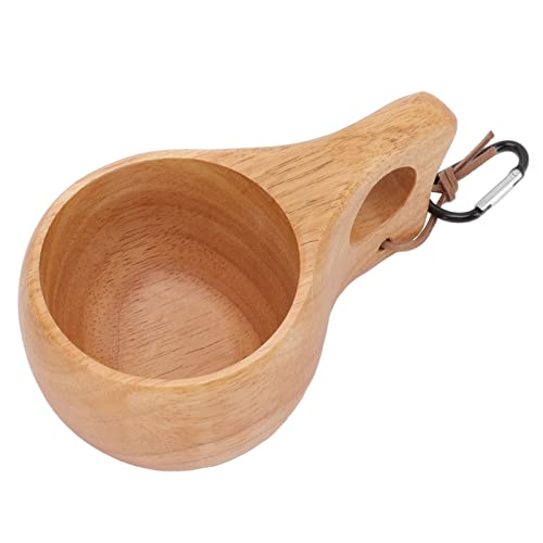 Finnische Tasse, Frühstücksbecher aus Holz, handgefertigt, natürlich, tragbare Tasse, Outdoor, Camping, Wasserkocher, Haushaltsprodukte für Milch, Tee, Kaffee von Natudeco