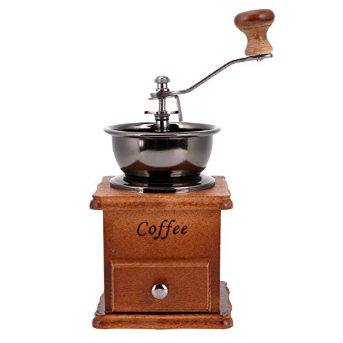 Handkurbel Kaffeemühle, Edelstahlmühle Vintage Handmühle Handmühle Kaffeemaschine Holz Handkurbel Kaffeemühle für Home Kitchen Cafe Handkurbel Kaffeemühle, Edelstahlmühle Vintage Handmühle Handmühle Kaffeemaschine Holz Handkurbel Kaffeemühle für Home Kitchen Cafe von Natudeco