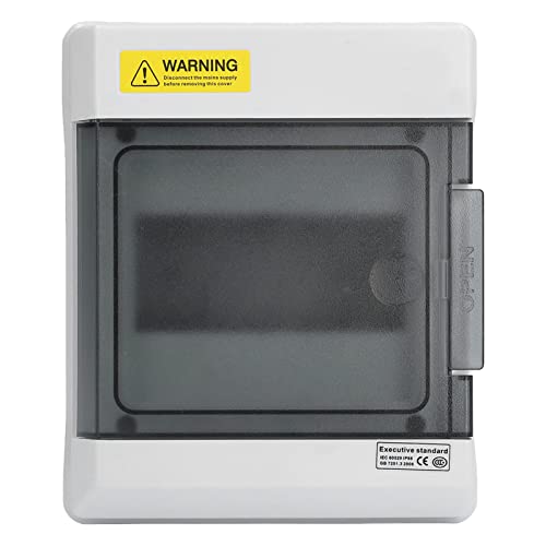 IP66 wasserdichter Verteilerkasten 6-Wege-DIN-Schienen-Elektronik-Anschlussgehäuse mit transparenter Abdeckung für Leistungsschalter für elektrische Geräte im Innen- und Außenbereich von Natudeco