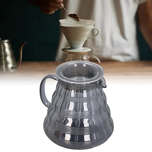 Kaffeekanne, Teekanne mit Deckel, galvanisiertes grau gestreiftes Glas, Kaffeekaraffe, Kaffeekanne, manueller Tropftopf, Filter für den Heimgebrauch(8.4 X 14cm-700ml) von Natudeco