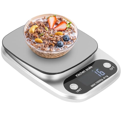 Natudeco 10kg Digitale Küchenwaage, Multifunktions-Lebensmittelwaage mit Display, Backwaage Tragbare Mini-Edelstahl-Elektronikwaage Digitales Gewicht Gramm Natudeco 10kg Digitale Küchenwaage, Multifunktions-Lebensmittelwaage mit Display, Backwaage Tragbare Mini-Edelstahl-Elektronikwaage Digitales Gewicht Gramm von Natudeco