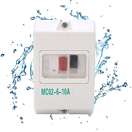 MC02-6-10a Motorschutzschalter Leitungsschutzschalter 50/60 Hz 220 V/380 V Controller Überlastschutz Wasserdichter Leckschutz Luftschalter Elektronische Komponenten von Natudeco