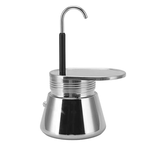 Min Stovetop Moka Pot Espressomaschine Single Tülle Kaffeemaschine Klassische italienische DIY Kaffee Edelstahldose für Home Office Bars Camp von Natudeco