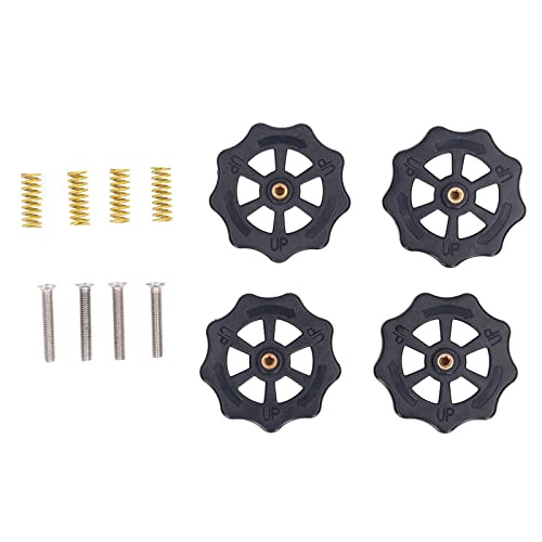 Natudeco 4-teiliges Handdreh-Nivelliermutter-Kit Heizbett-Nivelliermutter Heißbett-Federschrauben-Set für Anet A8, ET4PRO, ET5, CR Ender 3 3D-Drucker von Natudeco