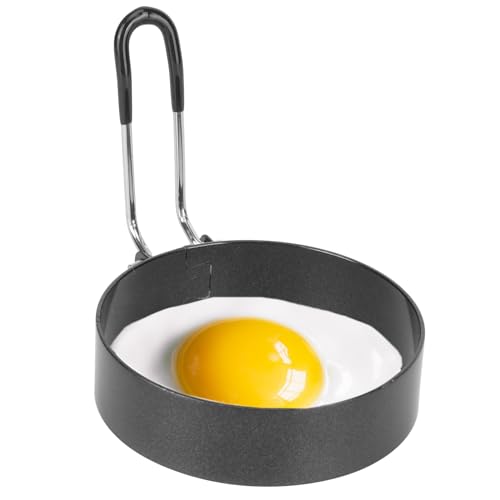 Natudeco Eierform, Eierringe, rostfreier Stahl, Antihaftbeschichtung, Spiegeleierform, DIY-Küchenwerkzeug, Zubehör, tragbare Crumpet-Ringe für Eier, Omelett von Natudeco