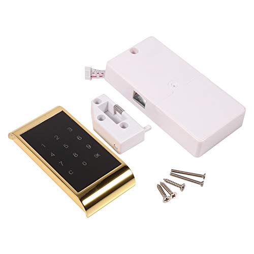 Natudeco Electronic Cabinet Lock Touch Tastatur Lock Touch Tastatur Kennwort Kennwort Zugriff Schloss Ersatz -Touchscreen -Schloss für Home Office (Gold) von Natudeco