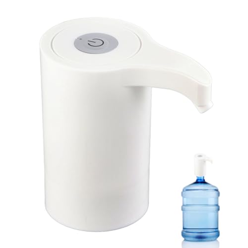 Natudeco Elektrische Trinkwasserpumpe Automatischer Wasserspender Trinkflasche Pumpe elektrisch Flaschenpumpe Universelle Wasserpumpe USB-Ladewasserflaschenpumpe für 4 l bis 18,9 l weiße von Natudeco