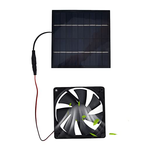 Natudeco Solar Panel Fan Kit 10W Solarbetriebener Abluftventilator Wasserdicht für Hühnerställe Gewächshäuser Schuppen Hundehütten Belüftung von Natudeco