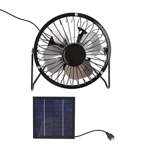 Natudeco USB-Solar-Ventilator, Solarbetriebener Lüfter, Tragbarer Mini-Ventilator Mit Photovoltaik-Solarpanel Für Camping, Gewächshäuser, Wohnmobile von Natudeco