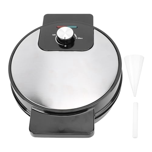 Natudeco Waffle Cone Maker 1000W Dünne Waffelhersteller Nicht -Stick Waffelschalenhersteller Eiscreme Kegel Hersteller für Heimküche Frühstück von Natudeco