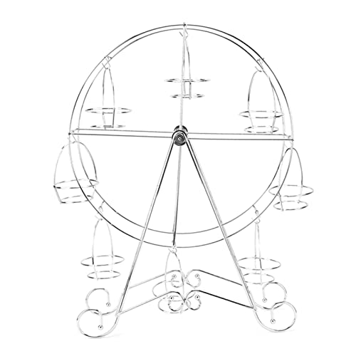 Riesenrad Cupcake-Ständer Candy Cart Display Riesenrad Cupcake-Halter Eisen drehbar acht Cupcakes Rad Cupcake-Ständer für Karneval und Zirkus Mottoparty DIY Geburtstagsfeier von Natudeco