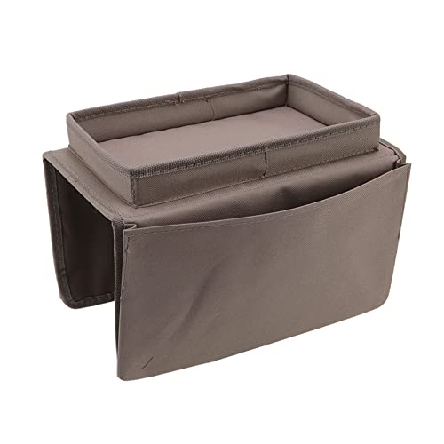 Natudeco Sofa Tablett Couch Arm 600D Oxford Tuch Tisch Sofa Getränkehalter Couch Fernbedienung Caddy Control Halter Sofa Organizer Tuch Seitentaschen für Couch(Braun) von Natudeco