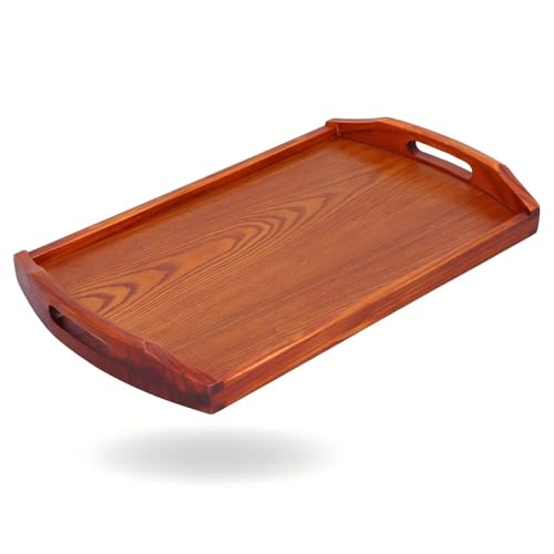 Tee-Tablett,Rechteckiges Serviertablett aus Holz Ottomane Tablett Essen Serviertablett Aufbewahrungsplatte Snacktablett für Hausrestaurant -Restaurant -Speiseparty 17.7"x10.6"x1.8" Tee-Tablett,Rechteckiges Serviertablett aus Holz Ottomane Tablett Essen Serviertablett Aufbewahrungsplatte Snacktablett für Hausrestaurant -Restaurant -Speiseparty 17.7"x10.6"x1.8" von Natudeco