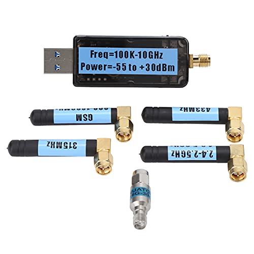 USB RF Tester ABS RF Power Meter Frequency Meter 5VDC Mit 4 Antennen Für Elektronik Kommunikationstechnik Verkehrstechnik von Natudeco