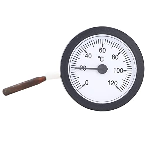 Zeigerbasiertes Thermometer,0-120 °C Zeigerthermometer Flüssigkeitsthermometer Messbereich Kupfersensor Temperaturskala 52 mm für Saunasirup Wassertemperatur Töpfe Pfannen Zeigerbasiertes Thermometer,0-120 °C Zeigerthermometer Flüssigkeitsthermometer Messbereich Kupfersensor Temperaturskala 52 mm für Saunasirup Wassertemperatur Töpfe Pfannen von Natudeco