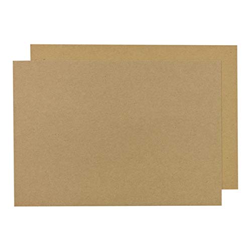 Kraftkarton 50 x 70 cm, 244 g/m², unbedruckt, braun, Bastelkarton, festes Kraftpapier zum Basteln für Karten, Scrapbooking - 25 Blatt/Pack von Natürlich verpacken