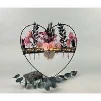 Herz Trockenblumen Ständer Led Trockenblumenkranz Trockenblumenherz von NatuerlichMitStil