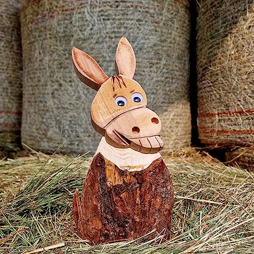 Natürliche Lebensfreude Großer Esel Ländlicher Charme aus Holz - Handgefertigt in Deutschland - jedes Stück EIN Unikat von Natürliche Lebensfreude