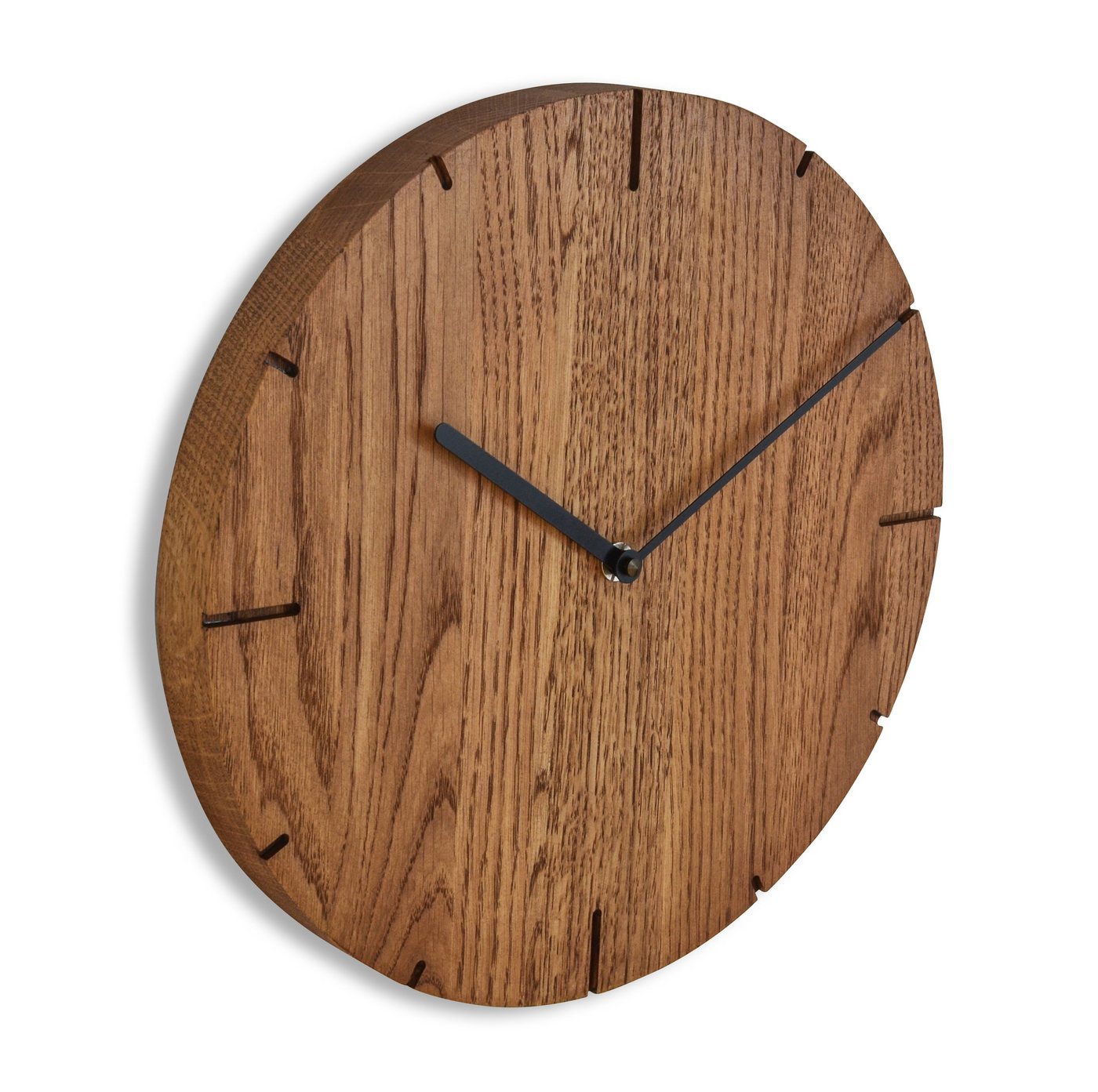 Natuhr Funkwanduhr Natuhr Funk Wanduhr Holz Solide Massivholz puristisch, modern von Natuhr