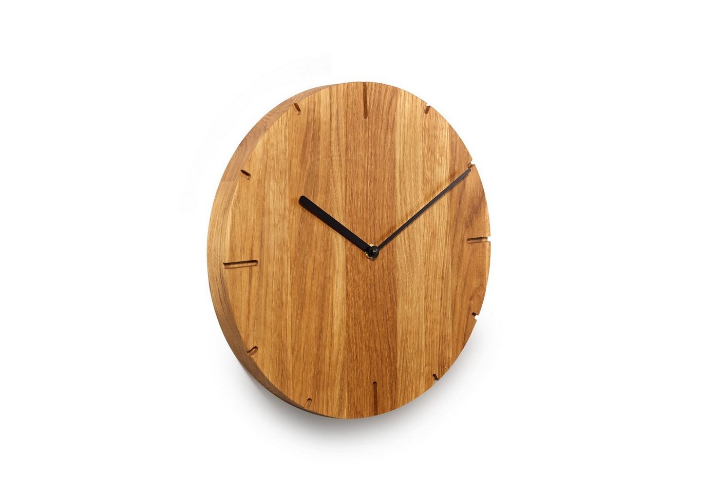 Natuhr Funkwanduhr Natuhr Funk Wanduhr Holz Solide Massivholz puristisch, modern von Natuhr