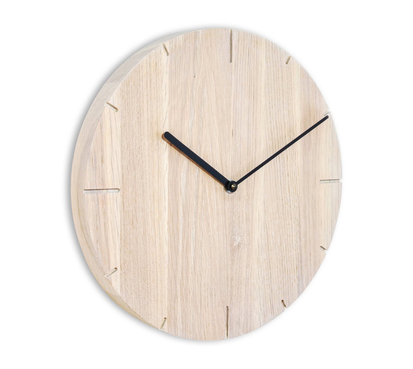 Natuhr Funkwanduhr Natuhr Funk Wanduhr Holz Solide Massivholz puristisch, modern von Natuhr