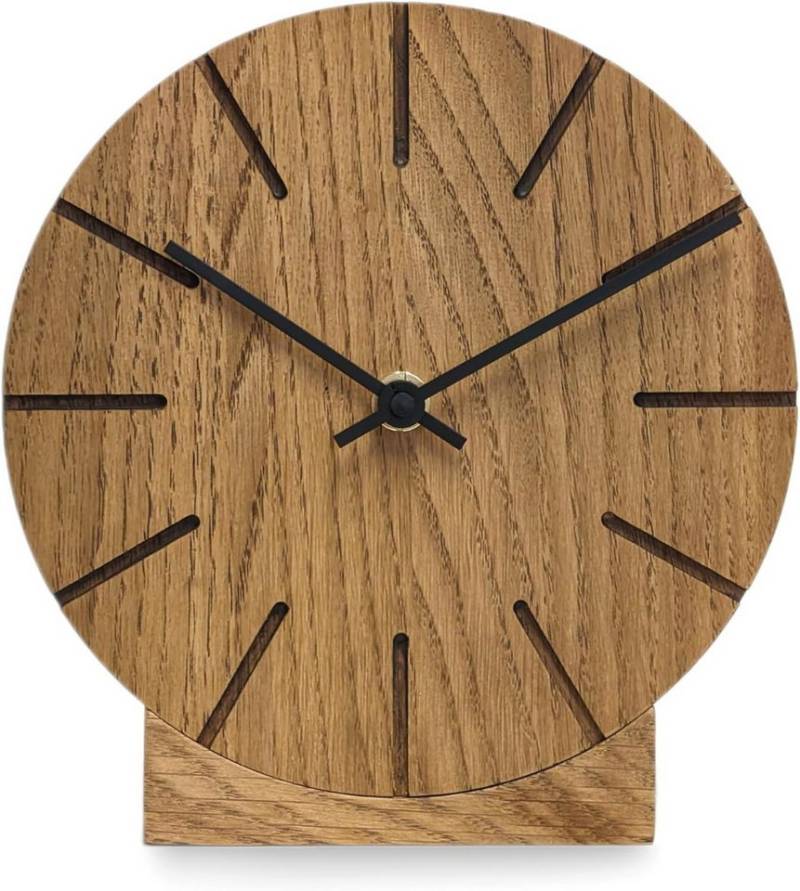 Natuhr Tischuhr Funk Wanduhr / Boom Eiche Massivholz von Natuhr