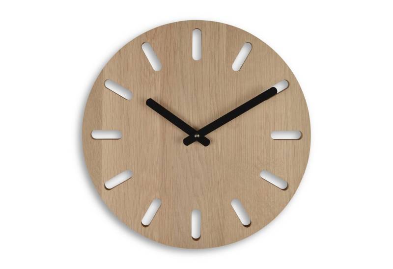 Natuhr Wanduhr COMMA Eiche Holzwanduhr (geräuscharmes Quarz-Uhrwerk) von Natuhr