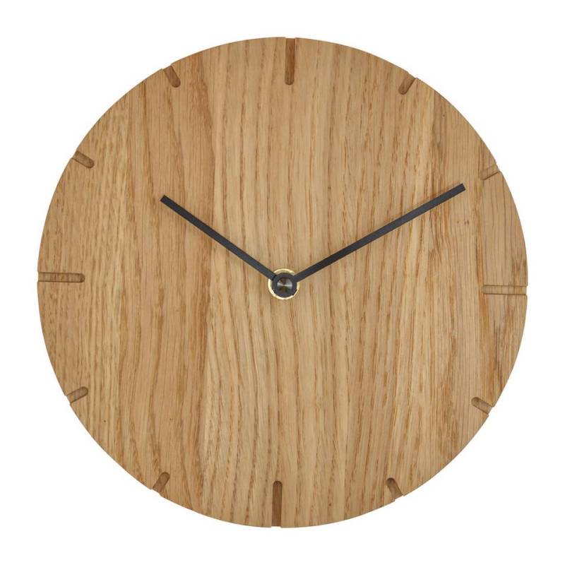 Natuhr Wanduhr Solide Mini Massivholz Eiche Geölt Mit Quarzwerk von Natuhr