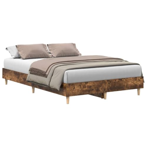 Natulvd 120x200 cm Plattform-Bettgestell mit mehreren Beinen, modernes Bettgestell mit Lattenstütze, kein Boxspringbett erforderlich (kleines Doppelbett, Rustikal) von Natulvd