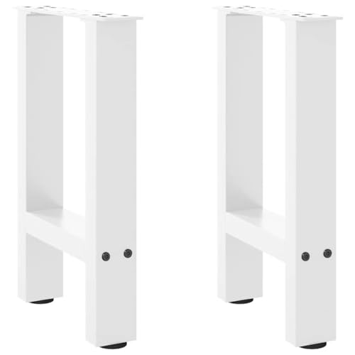 Natulvd 2 Set Tischbeine 42 cm H, Stahl DIY Bein, für Küchenarbeitsplatte, Couchtisch, Esstisch, 38 x 42 cm (Weiß) von Natulvd