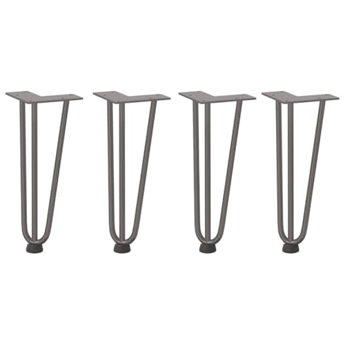 Natulvd 4 Set Haarnadel-Tischbeine, Stahl-Möbelbeine Couchtischbeine mit Schrauben für DIY-Tisch Schreibtisch Frühstücksbar Ständer Bank (30 cm, Braun) von Natulvd