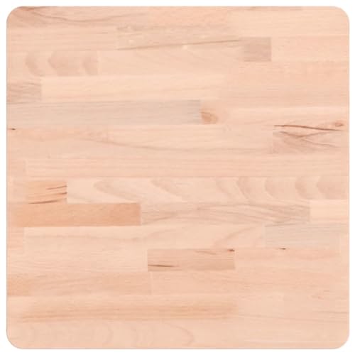 Natulvd 40 x 40 cm Tischplatte Schreibtischplatte – 25 mm dick, für Schreibtische, Esstische und DIY-Möbel, Massivholz, quadratisch (Braun) von Natulvd