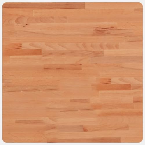 Natulvd 60 x 60 cm Tischplatte Schreibtischplatte - 15 mm dick, für Schreibtische, Esstische und DIY-Möbel, Massivholz, quadratisch (Dunkelbraun) von Natulvd
