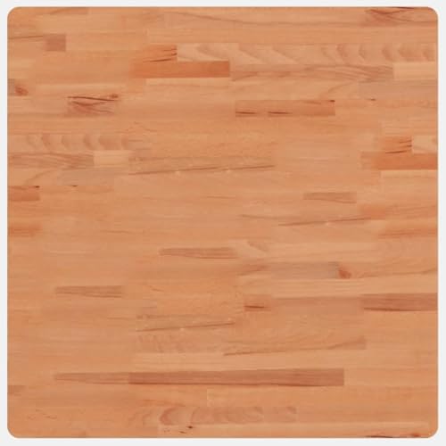 Natulvd 70 x 70 cm Tischplatte Schreibtischplatte – 25 mm dick, für Schreibtische, Esstische und DIY-Möbel, Massivholz, quadratisch (Dunkelbraun) von Natulvd