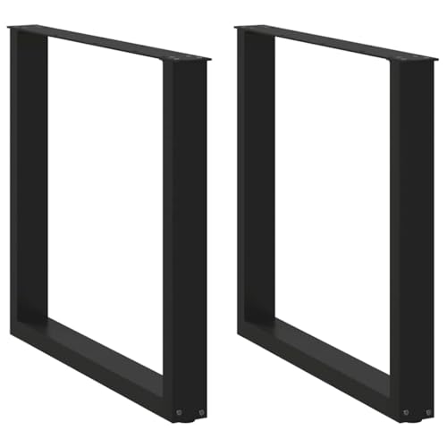 Natulvd 72 cm robuste Metall-Tischbeine, U-förmige industrielle Stahl-Tischbankbeine für DIY-Couchtisch, Esstisch, Möbelprojekt, 80 x 72 cm (schwarz), 2 Stück von Natulvd