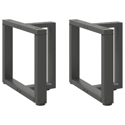 Natulvd Couchtischbeine aus Stahl, 42 cm hoch, robust, industrielle DIY-Möbel, Frühstücksbar, Standbank, Esstisch, Schreibtischfüße, robust und stabil, T-Typ, 50 x 25 x 42 cm (Anthrazit), 2 Stück von Natulvd