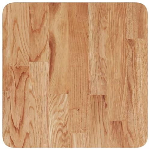 Natulvd Holztischplatte, 40 x 40 cm Ersatzbrett, quadratische Esstischplatte - Massives Eichenholz - rustikale Holzmöbelplatte - 15 mm dick (Hellbraun) von Natulvd