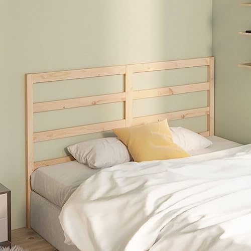 Natulvd Kopfteil für Einzelbett Queen King Size Bett, Schmale Holzkopfteile im schlichten Stil, nur Kopfteil, Stabil und Stabil, Horizontaler Stil Braun (126 x 100 cm) von Natulvd